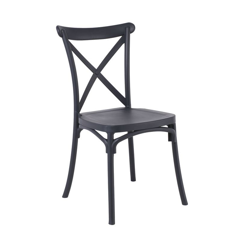 DESTINY Καρέκλα Πολυπροπυλένιο (PP), Απόχρωση Ανθρακί, Στοιβαζόμενη DESTINY Καρέκλα Πολυπροπυλένιο (PP), Απόχρωση Ανθρακί, Στοιβαζόμενη