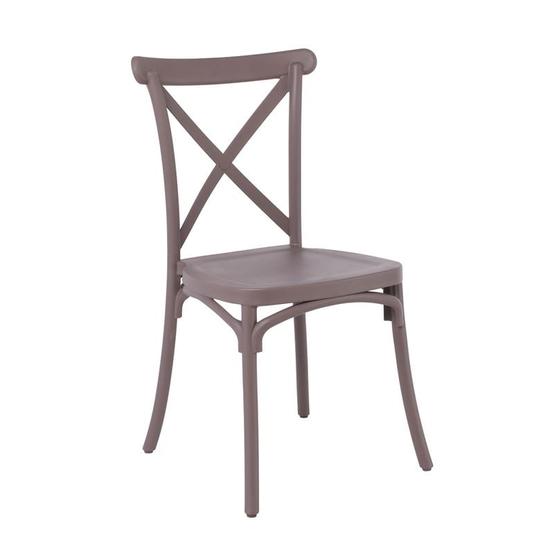 DESTINY Καρέκλα Πολυπροπυλένιο (PP), Απόχρωση Καφέ Mocha, Στοιβαζόμενη DESTINY Καρέκλα Πολυπροπυλένιο (PP), Απόχρωση Καφέ Mocha, Στοιβαζόμενη