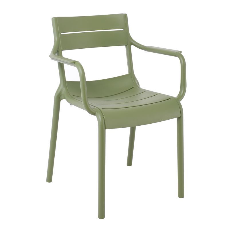 SERENA Πολυθρόνα, Στοιβαζόμενη PP - UV Πράσινο