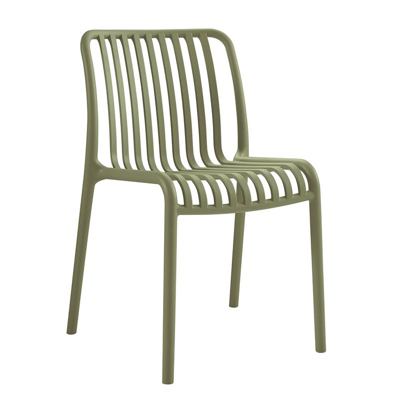 MODA-W Καρέκλα Στοιβαζόμενη, PP - UV Protection, Απόχρωση Olive Green