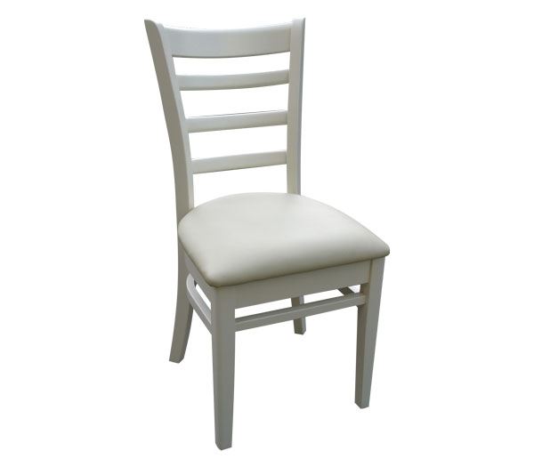 NATURALE-V Καρέκλα Λευκό, PVC Εκρού