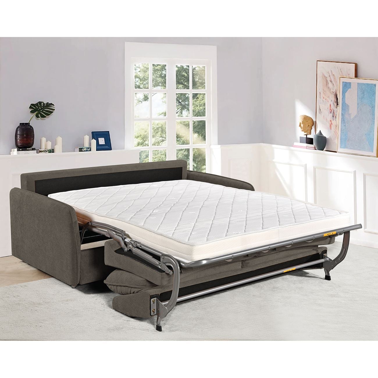 LESTER Καναπές - Κρεβάτι, Ύφασμα Σκούρο Καφέ LESTER Καναπές - Κρεβάτι, Ύφασμα Σκούρο Καφέ