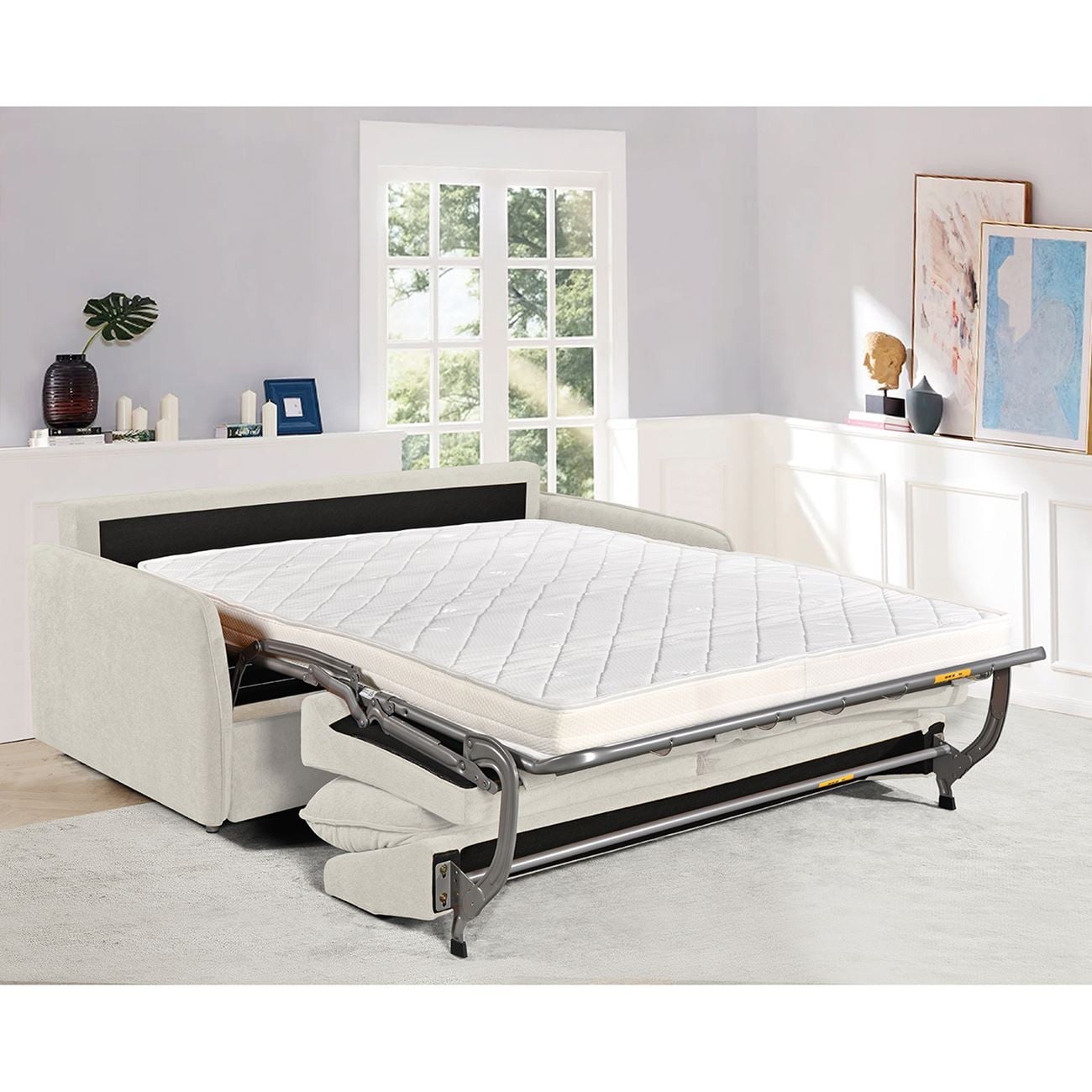 LESTER Καναπές - Κρεβάτι, Ύφασμα Μπεζ LESTER Καναπές - Κρεβάτι, Ύφασμα Μπεζ