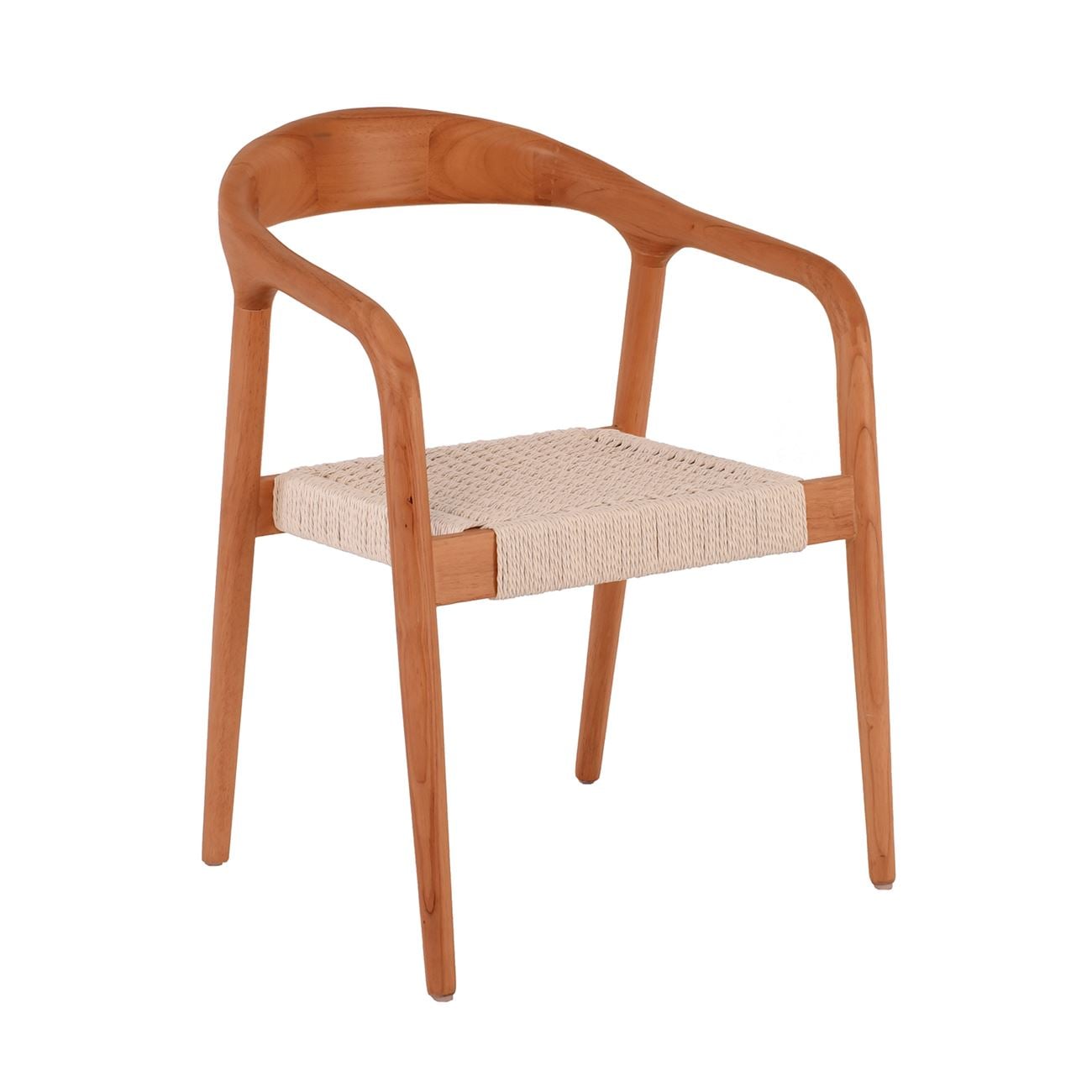 LEXY Πολυθρόνα Τραπεζαρίας Καρυδί, Κάθισμα Paper Rope LEXY Πολυθρόνα Τραπεζαρίας Καρυδί, Κάθισμα Paper Rope